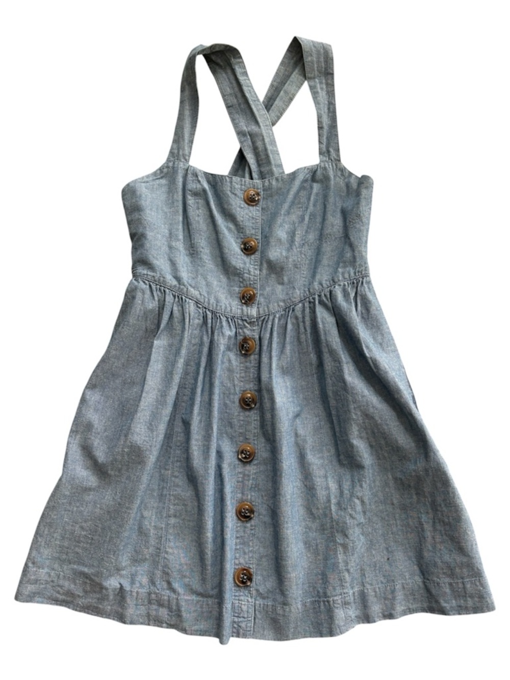 Free People Carolina button front mini dress sz 8